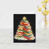 Book Christmas Tree Reading  カード (黄色い花)