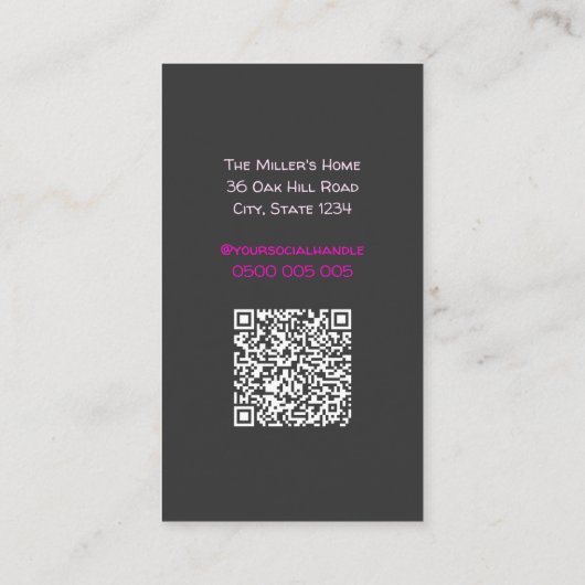 Book Club Business Card with QR Code 名刺 (裏面)