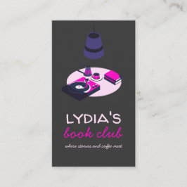 Book Club Business Card with QR Code 名刺