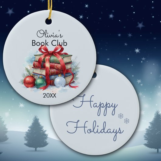 Book Club Christmas Personalized セラミックオーナメント