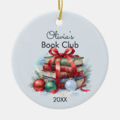 Book Club Christmas Personalized セラミックオーナメント (正面)