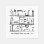 Book Club Event Personalized スタンダードカクテルナプキン (正面)