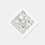 Book Club Event Personalized スタンダードカクテルナプキン (角)