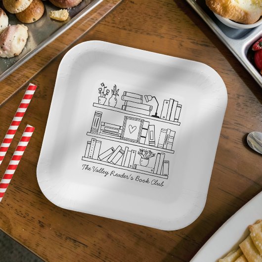 Book Club Event Personalized  ペーパープレート