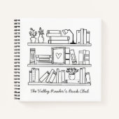 Book Club Member Personalized Gift Spiral Notebook ノートブック (正面)