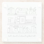 Book Club Member's Personalized Gift ガラスコースター (裏面)