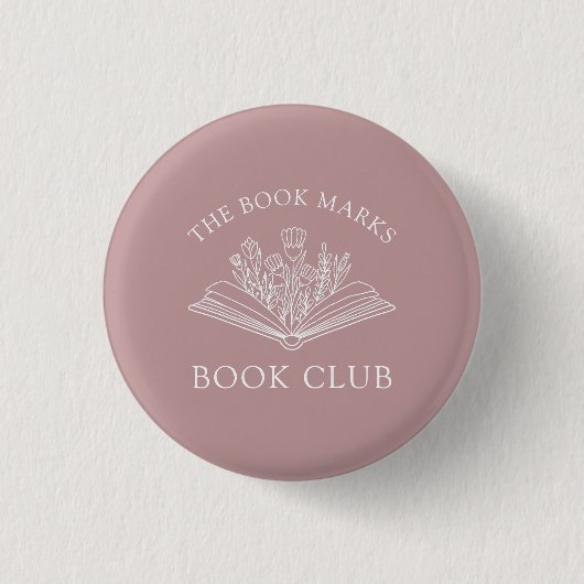 Book Club Name Gift Button 缶バッジ (正面)