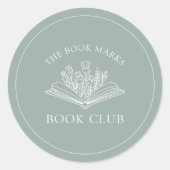 Book Club Name Personalized  ラウンドシール (正面)