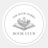 Book Club Name Personalized  ラウンドシール (正面)