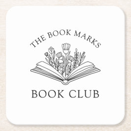 Book Club Name Personalized Event スクエアペーパーコースター