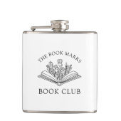 Book Club Name Personalized Gift Favor フラスク (正面)