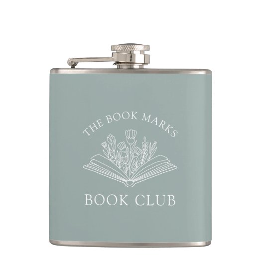 Book Club Name Personalized Gift Favor フラスク (正面)