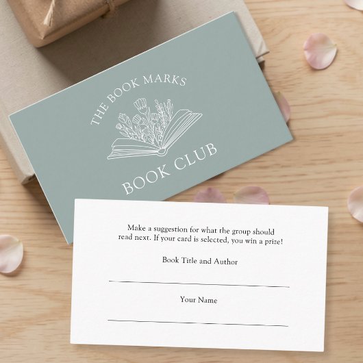 Book Club Name Select A Book エンクロージャーカード