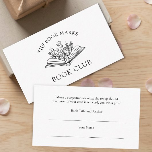 Book Club Name Select A Book エンクロージャーカード