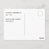 Book Club Open Invitation Customizable ポストカード (裏面)