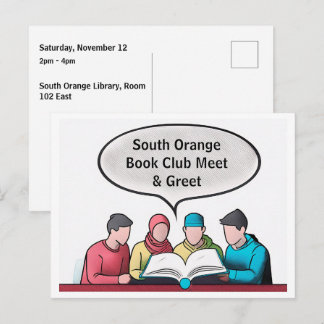 Book Club Open Invitation Customizable ポストカード