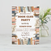 Book Club Party Invitation – Cozy Reading Night 招待状 (スタンド正面)
