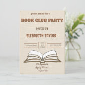 Book Club Party Invitation – Cozy Reading Night 招待状 (スタンド正面)