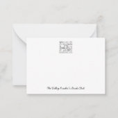 Book Club Personalized Correspondence ノートカード (正面)