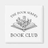 Book Club Personalized Floral Gift マグネット (正面)