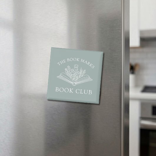 Book Club Personalized Floral Literary Gift マグネット