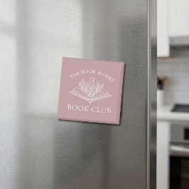Book Club Personalized Floral Literary Gift マグネット