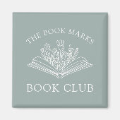 Book Club Personalized Floral Literary Gift マグネット (正面)