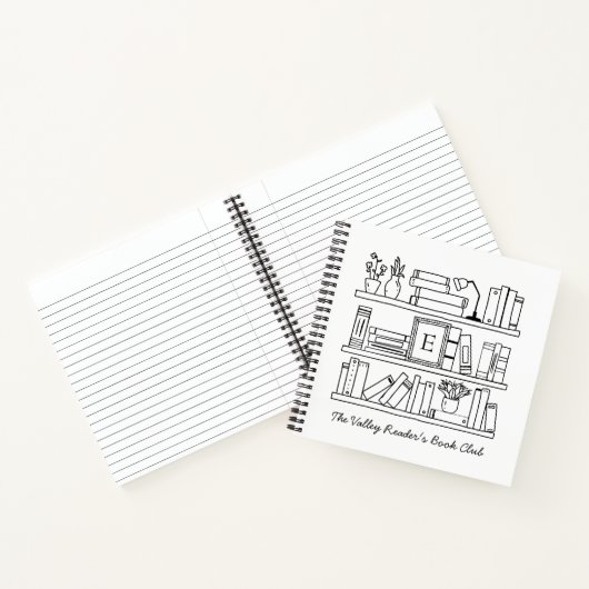 Book Club Personalized Gift Spiral Notebook ノートブック (内部)