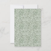 Book Club Theme Floral Sage Green Bridal Shower サンキューカード (裏面)