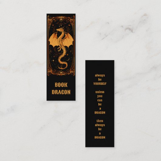 Book Dragon Bookmark スキニー名刺 (正面/裏面)