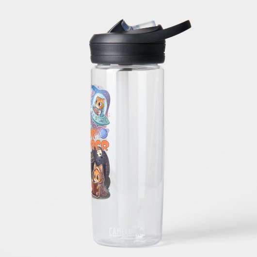 Book Explorer – Cute Cat Reading Adventure ウォーターボトル (左面)