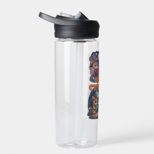 Book Explorer – Cute Cat Reading Adventure ウォーターボトル (右面)