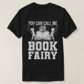 Book Fairy Librarian Book Lovers R Tシャツ (デザイン正面)