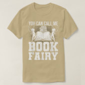 Book Fairy Librarian Book Lovers R Tシャツ (デザイン正面)