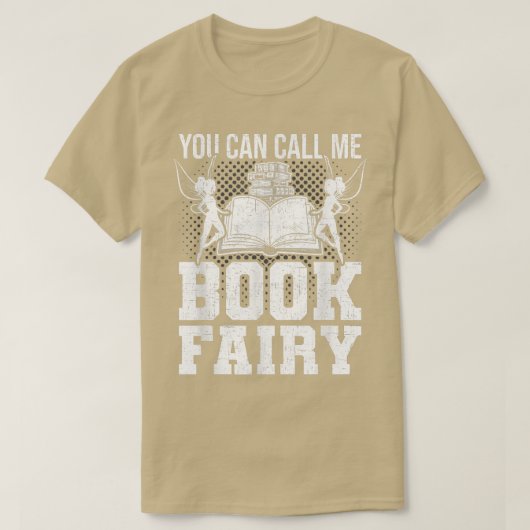 Book Fairy Librarian Book Lovers R Tシャツ (デザイン正面)