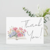 Book Floral Thank You サンキューカード (スタンド正面)