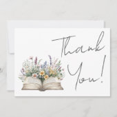 Book Floral Thank You サンキューカード (正面)