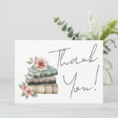 Book Floral Thank You サンキューカード (スタンド正面)