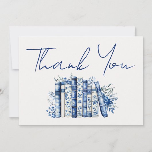 Book Floral Thank You サンキューカード (正面)