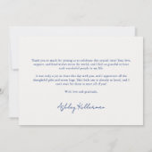 Book Floral Thank You サンキューカード (裏面)