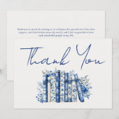 Book Floral Thank You サンキューカード (正面/裏面)