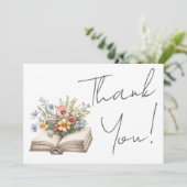 Book Floral Thank You サンキューカード (スタンド正面)
