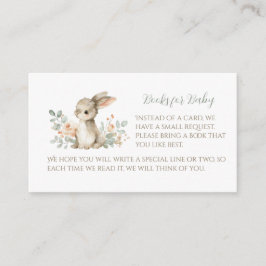 Book for Baby Card Bunny Themed Baby Shower エンクロージャーカード