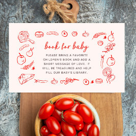 Book for Baby | Mamma Mia Italian Baby Shower エンクロージャーカード