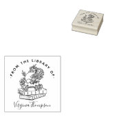 Book From The Library Gothicスカル&スクリプト ラバースタンプ (押印)