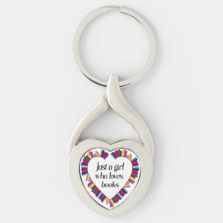 Book Girl Heart Keychain キーホルダー