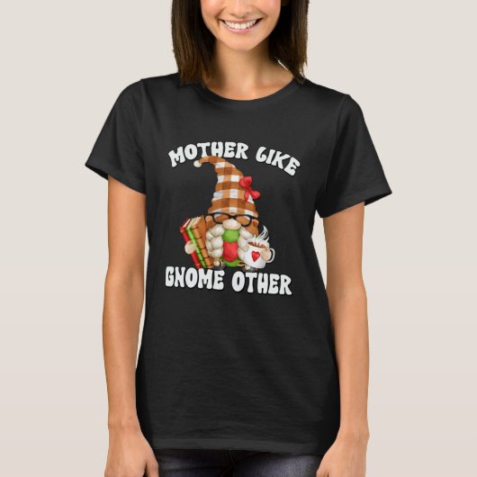 Book  Gnome Mom Saying For Tea  Grandma Librarian Tシャツ (正面)