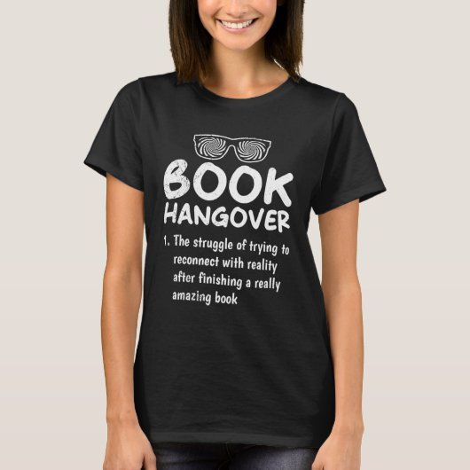 Book Hangover book  and booknerds Bookworm Tシャツ (正面)