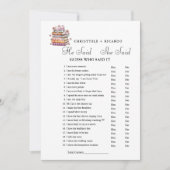 Book   He said she said Bridal shower game card 案内状 (正面)