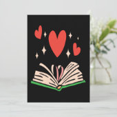 Book Heart Clothing Her Gift Book Lover Valentines シーズンカード (スタンド正面)